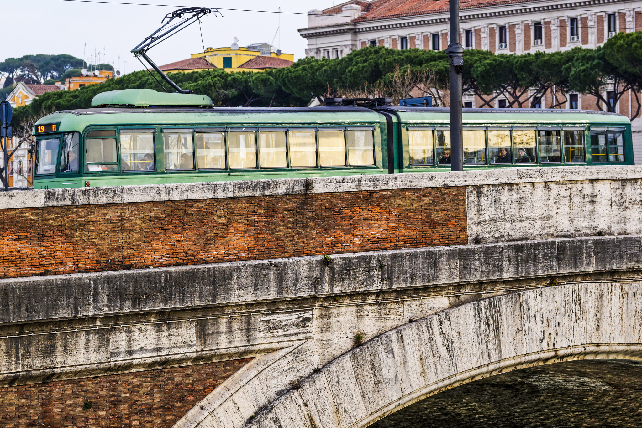 Sigma 105mm F2.8 EX DG OS HSM sample photo. Tramway in rome photography