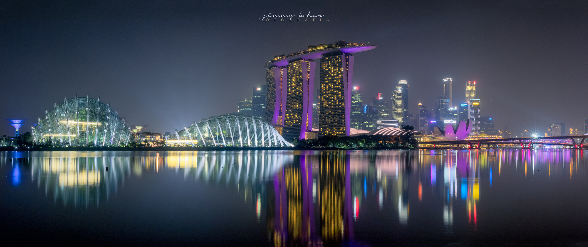 Sigma 30mm F1.4 EX DC HSM sample photo. Singapore skyline from marina east photography