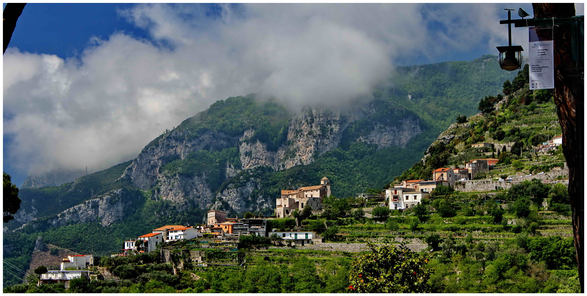 Canon EF-S 18-55mm F3.5-5.6 IS sample photo. Low cloud approaches, ravello photography