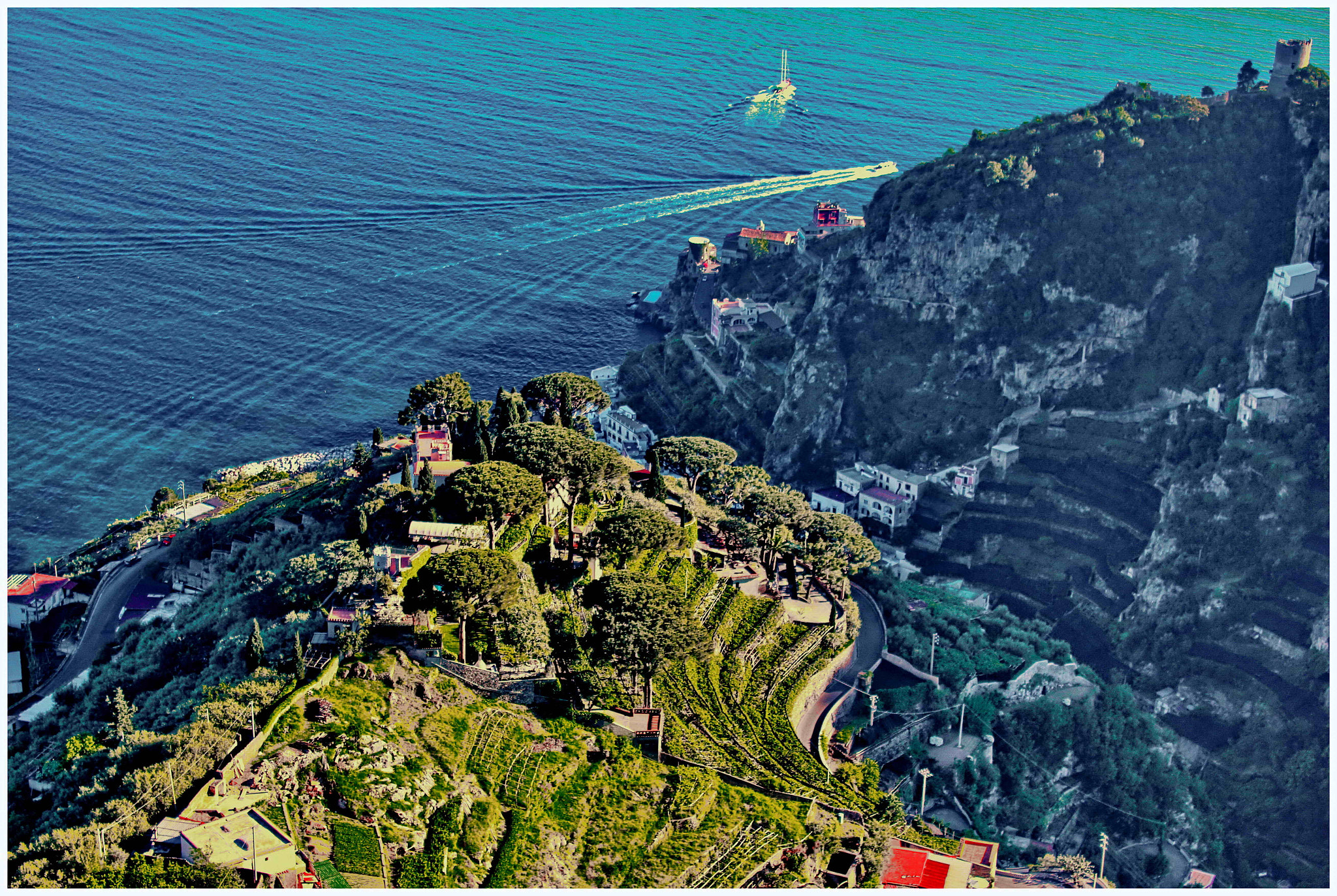 Canon EF-S 18-55mm F3.5-5.6 IS sample photo. Looking down on amalfi from ravello photography