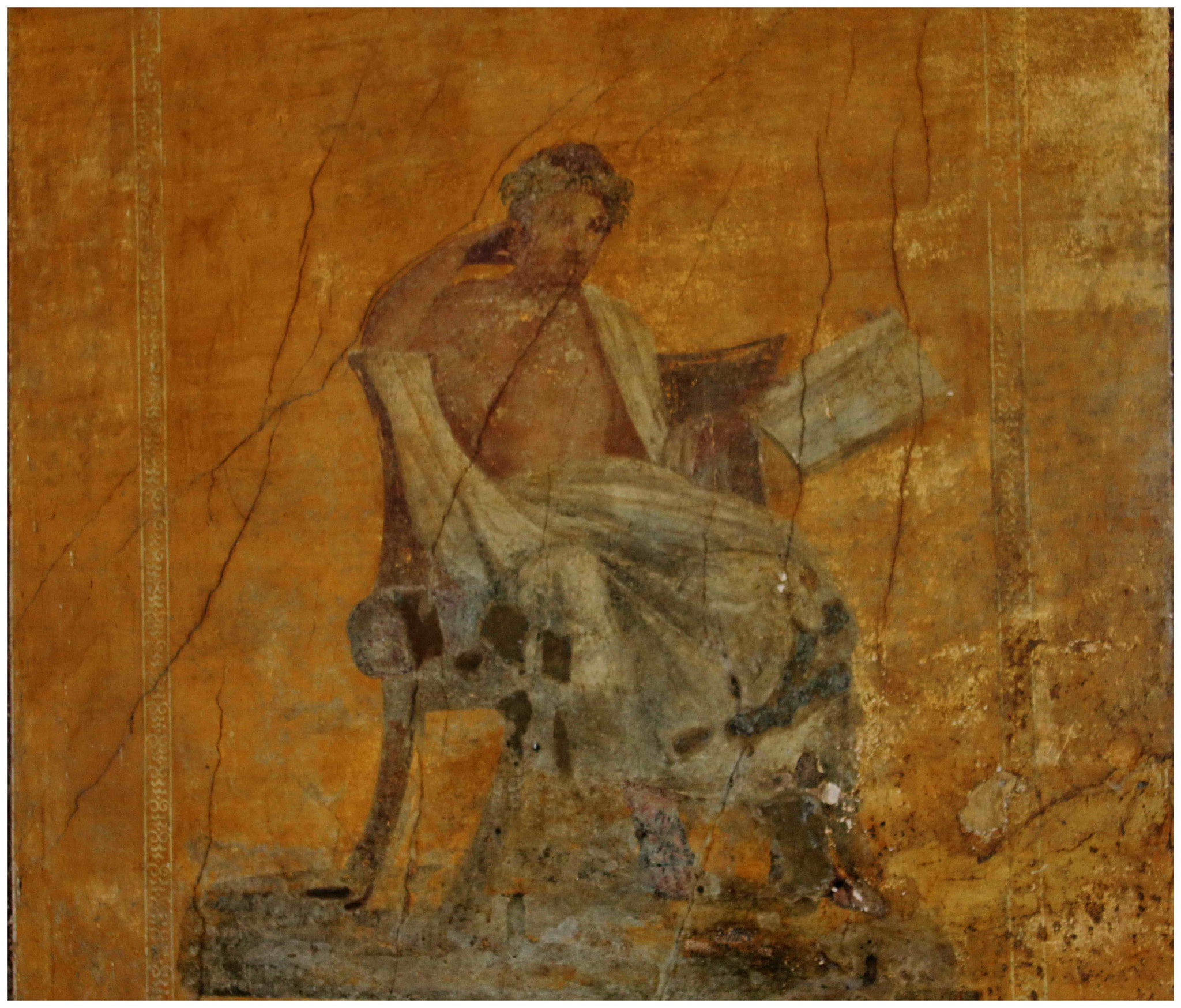 Canon EF-S 18-55mm F3.5-5.6 IS sample photo. Pompeii painting inside a surviving villa photography