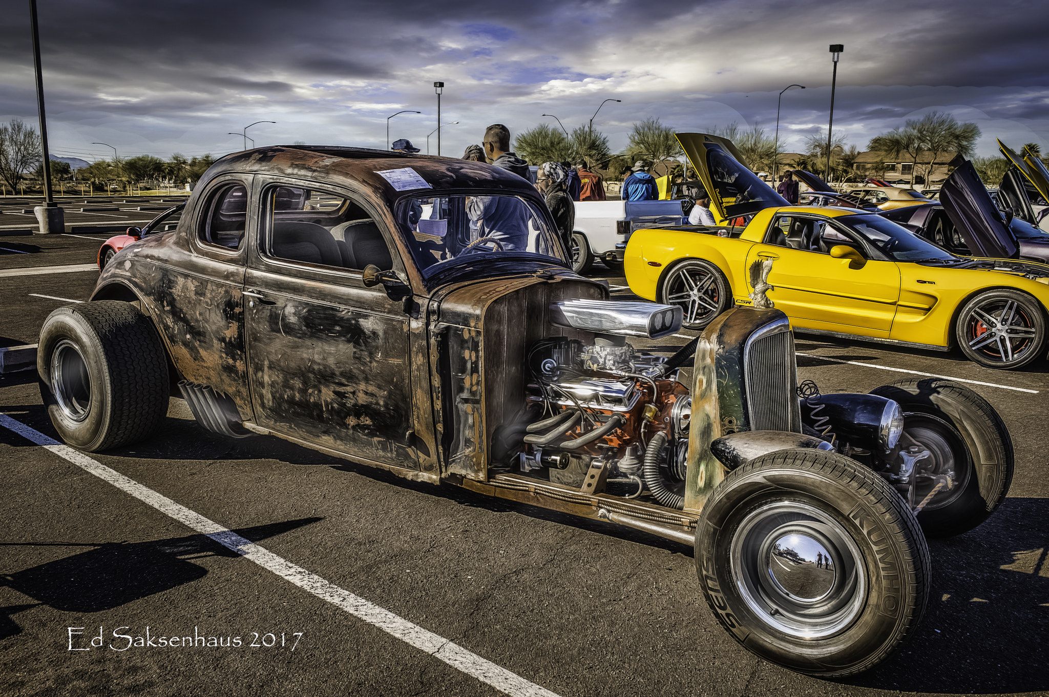 Nikon AF-S Nikkor 28-70mm F2.8 ED-IF sample photo. Hot rod at the high school benefit. photography