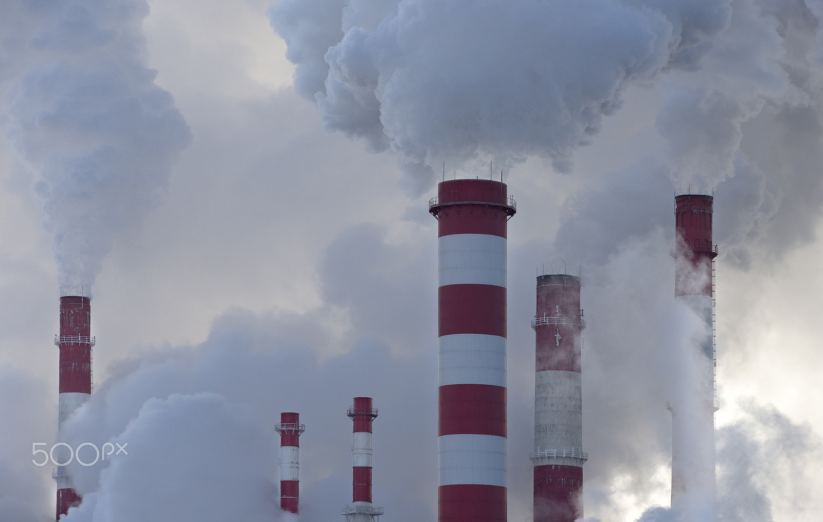 Canon EOS-1D X sample photo. Smoking tubes of a power station photography