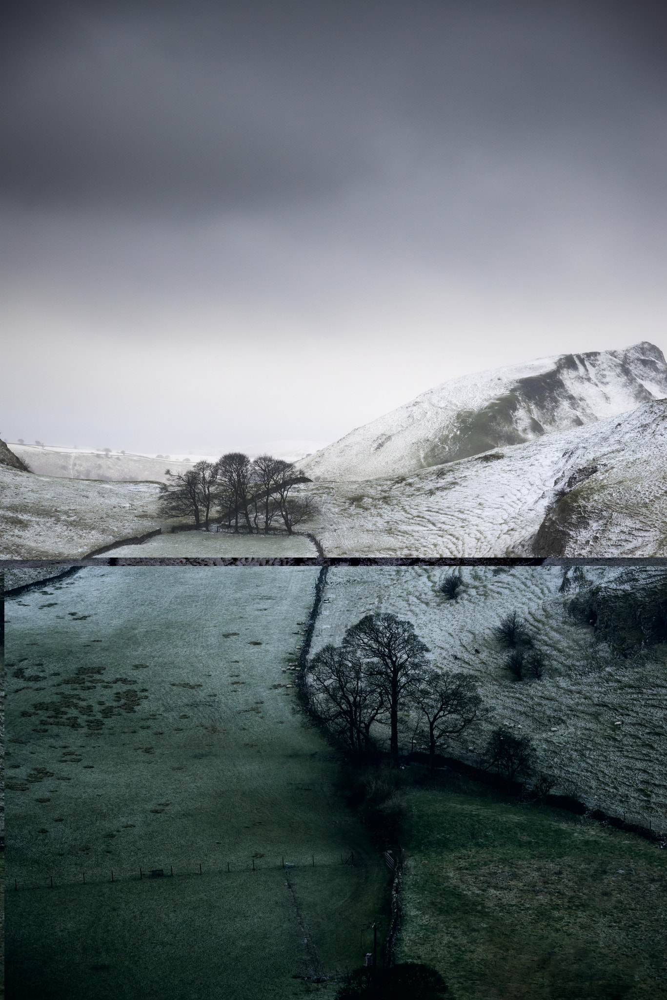 Nikon D800 sample photo. Stuning winter landscape image of chrome hill and parkhouse hill photography