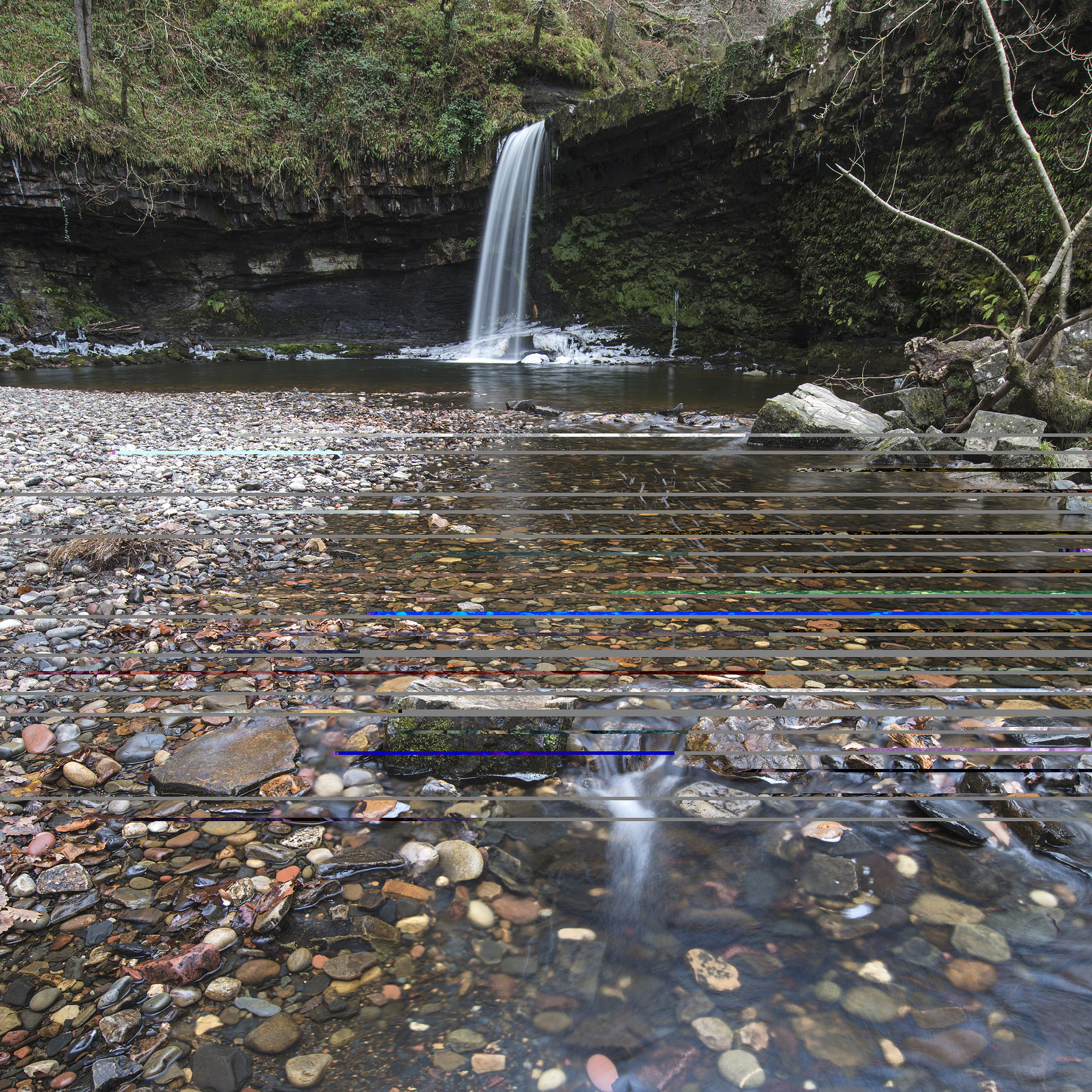 Nikon D800 sample photo. Stunning watefall landscape in cross over between autumn and win photography