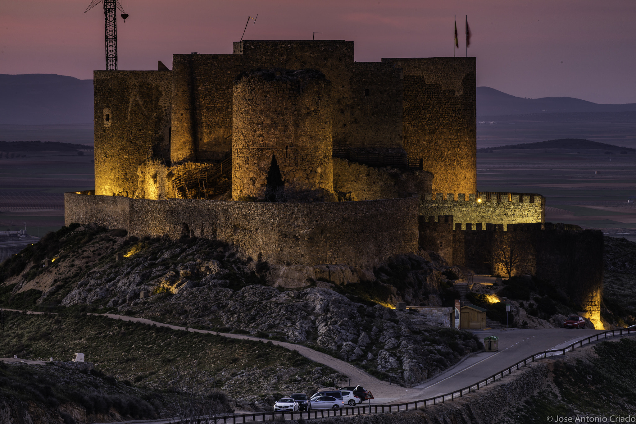 Canon EOS 5DS sample photo. Castillo al anochecer, consuegra, toledo photography