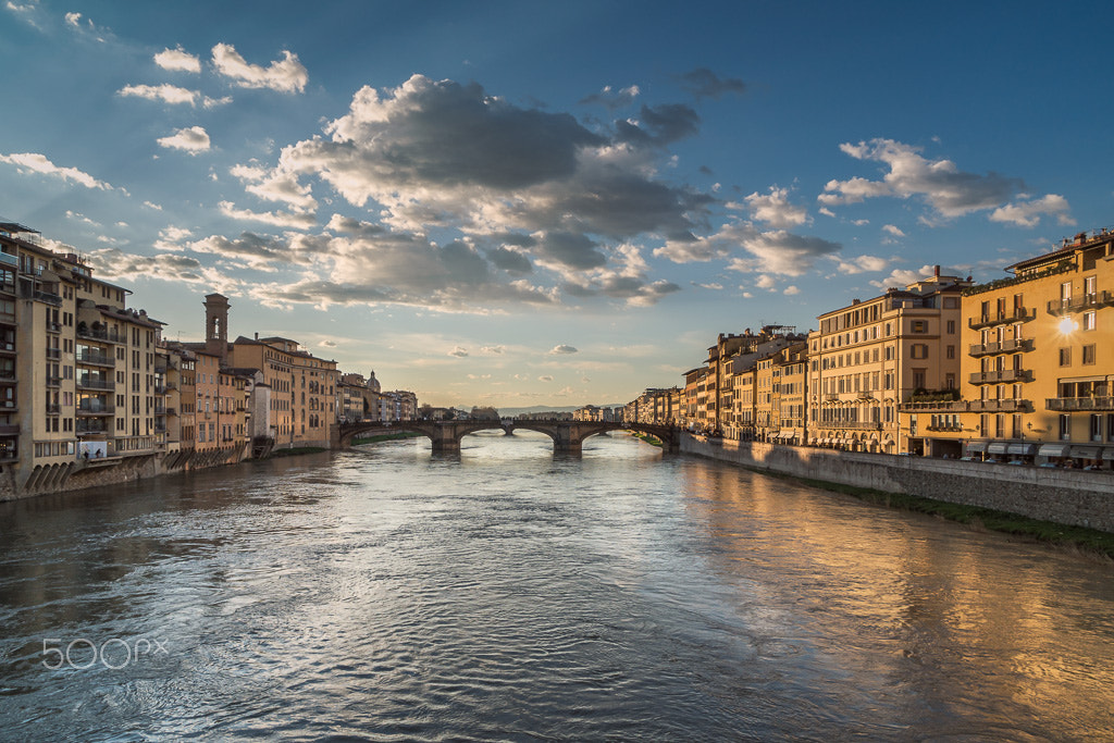 Sony a6300 sample photo. View from the ponte vecchio in the late afternoon (florence, italy) photography