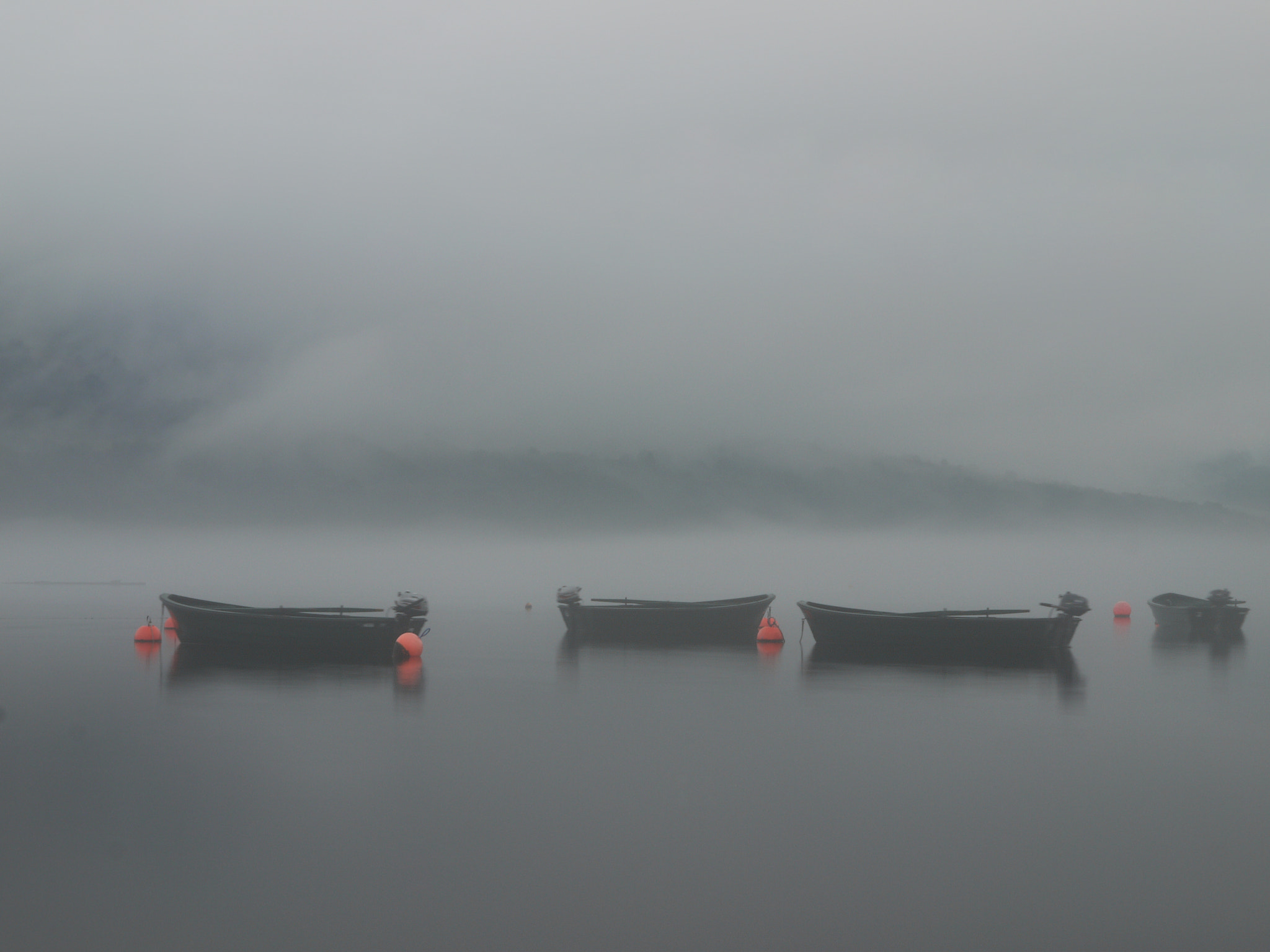 Panasonic Lumix G Vario 14-45mm F3.5-5.6 ASPH OIS sample photo. Boats in the fog photography