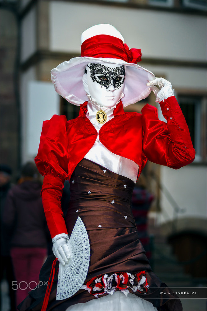 Minolta AF 80-200mm F2.8 HS-APO G sample photo. Editorial, 4 march 2017: rosheim, france: venetian carnival mask photography