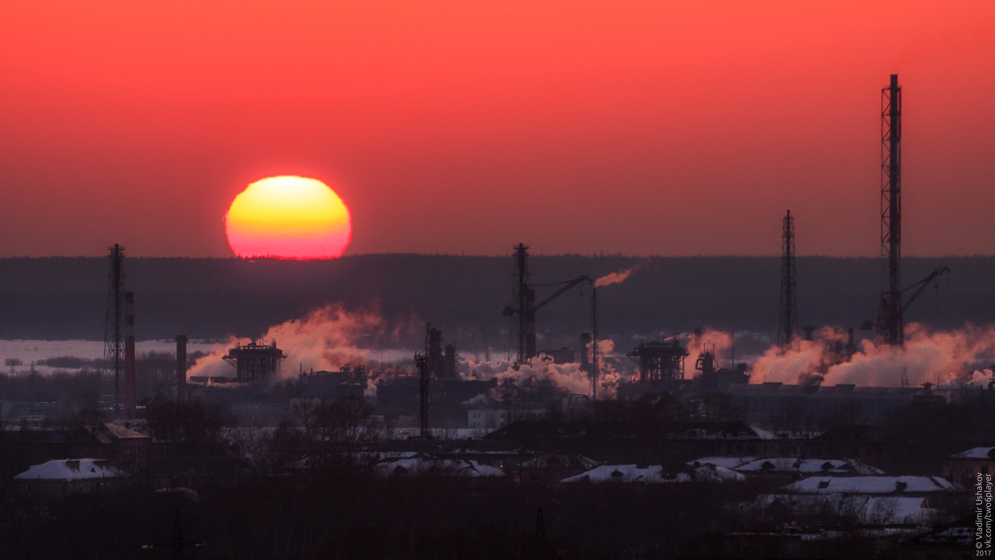 Sigma 70-300mm F4-5.6 APO DG Macro sample photo. Industrial sunset photography