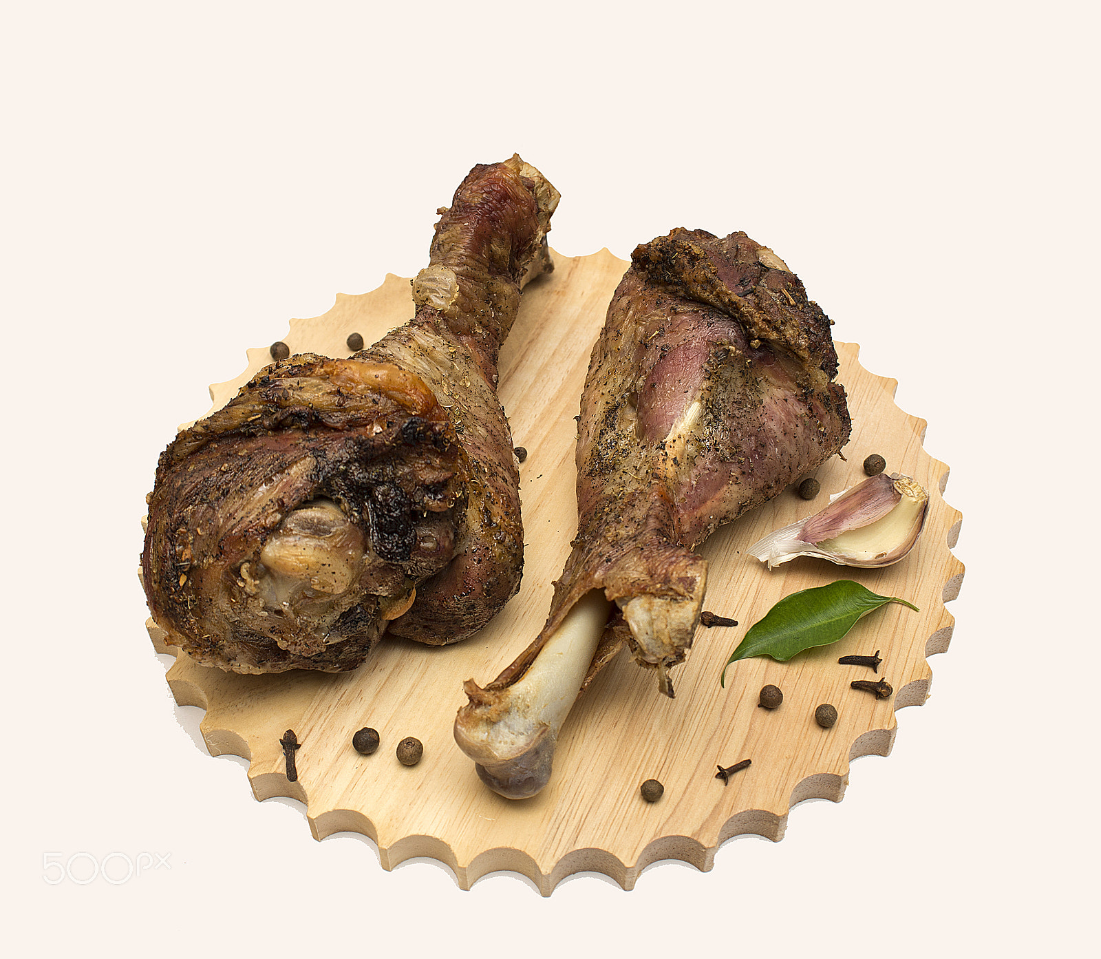 Nikon D610 sample photo. Grilled turkey legs wooden board photography