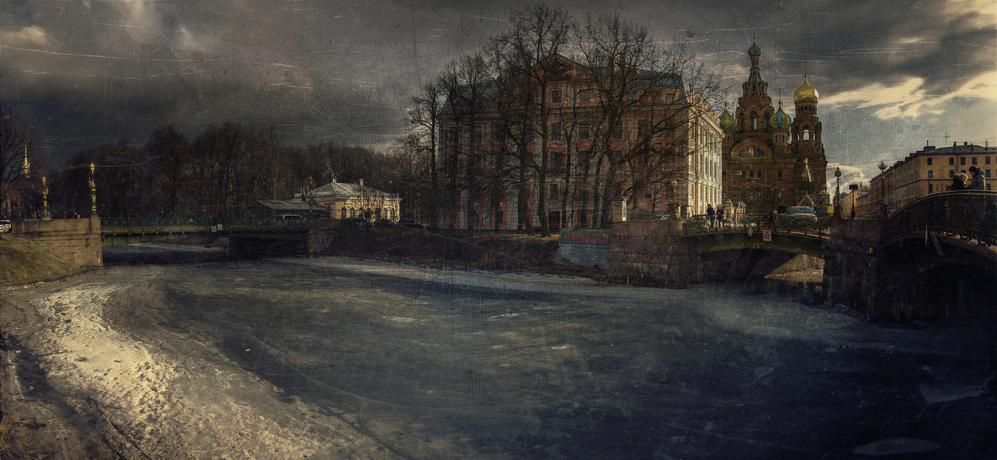 Nikon D700 + Sigma 35mm F1.4 DG HSM Art sample photo. Spring darkening of the ice in griboedov photography