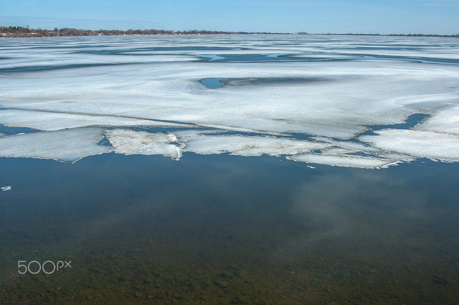 Nikon D70 sample photo. Thawing lake madison photography