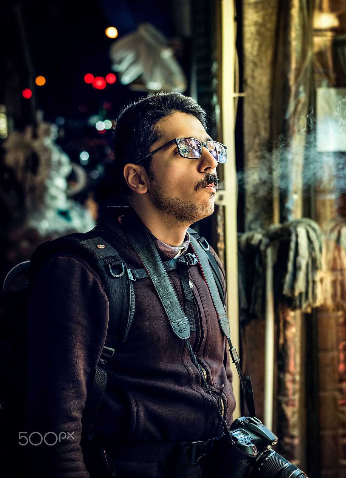 Nikon D5500 + Nikon AF-S Nikkor 50mm F1.8G sample photo. Smoking photographer photography
