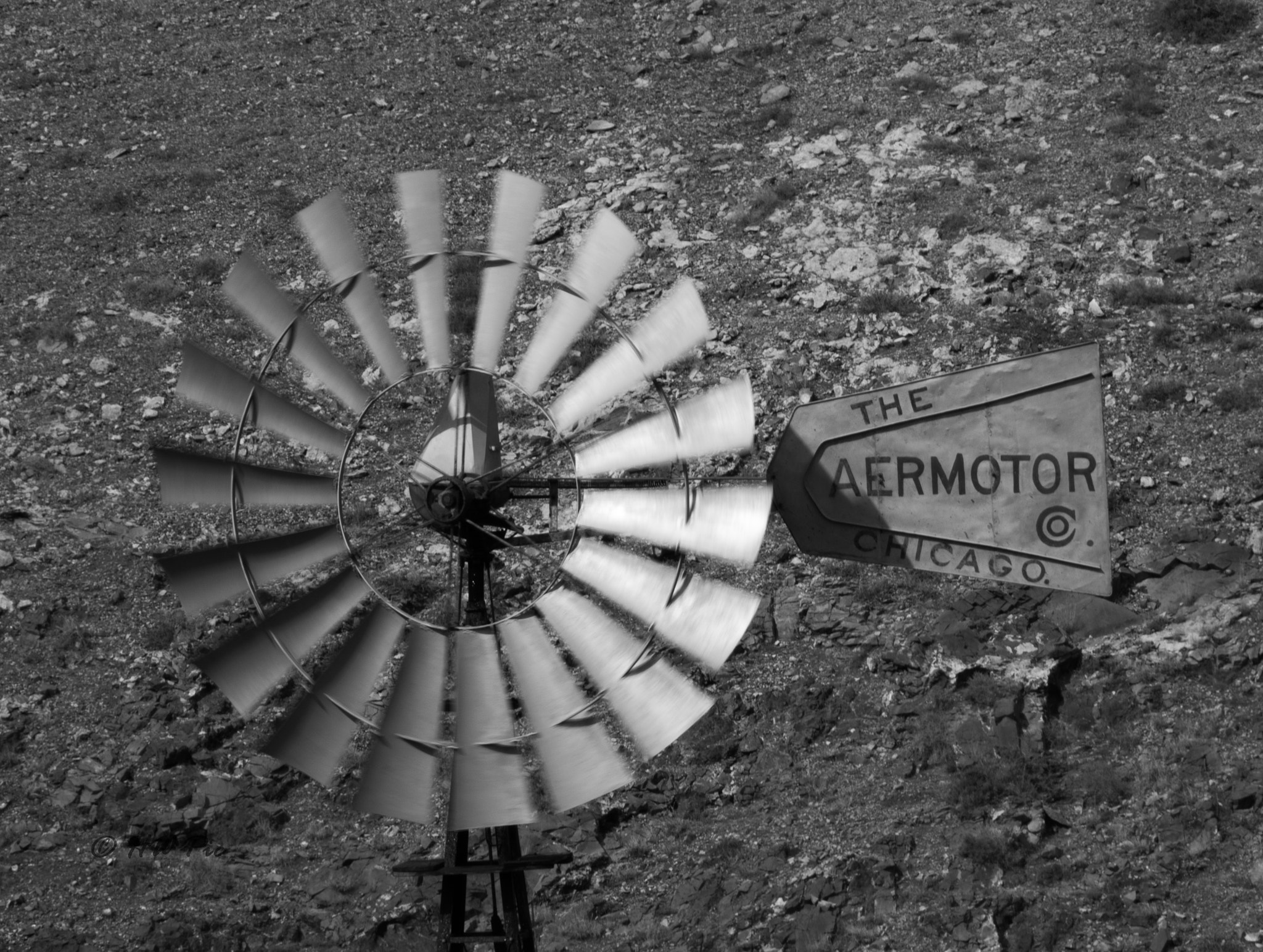 Olympus OM-D E-M1 sample photo. Rotating windmill photography