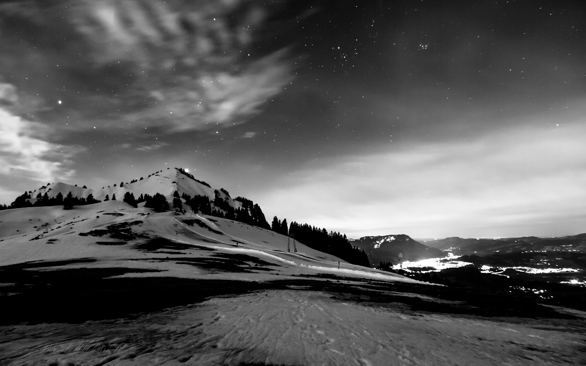 Canon EOS 7D sample photo. Grünten at night photography