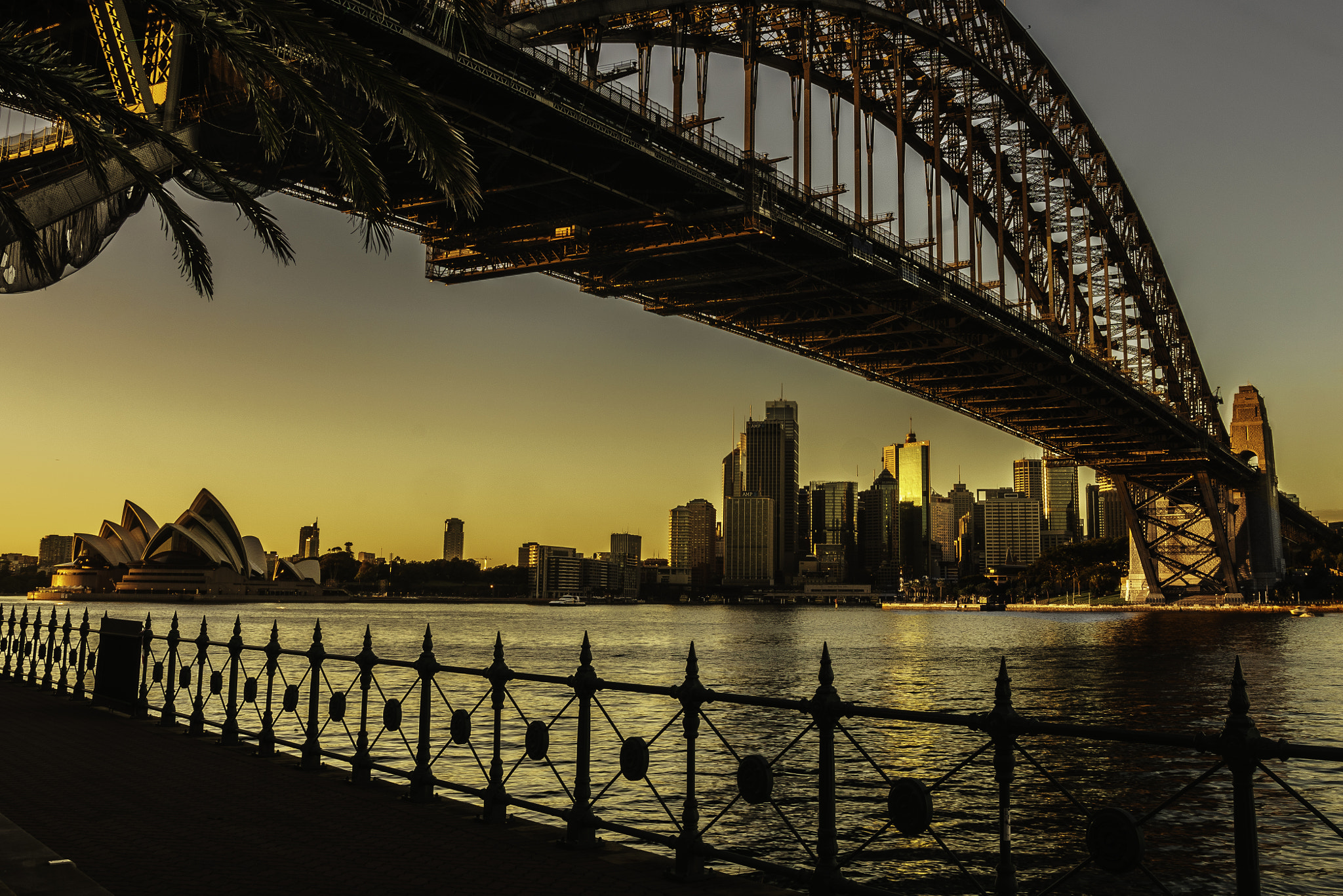 Sony a7R II sample photo. Sunset at sydney harbor bridge photography