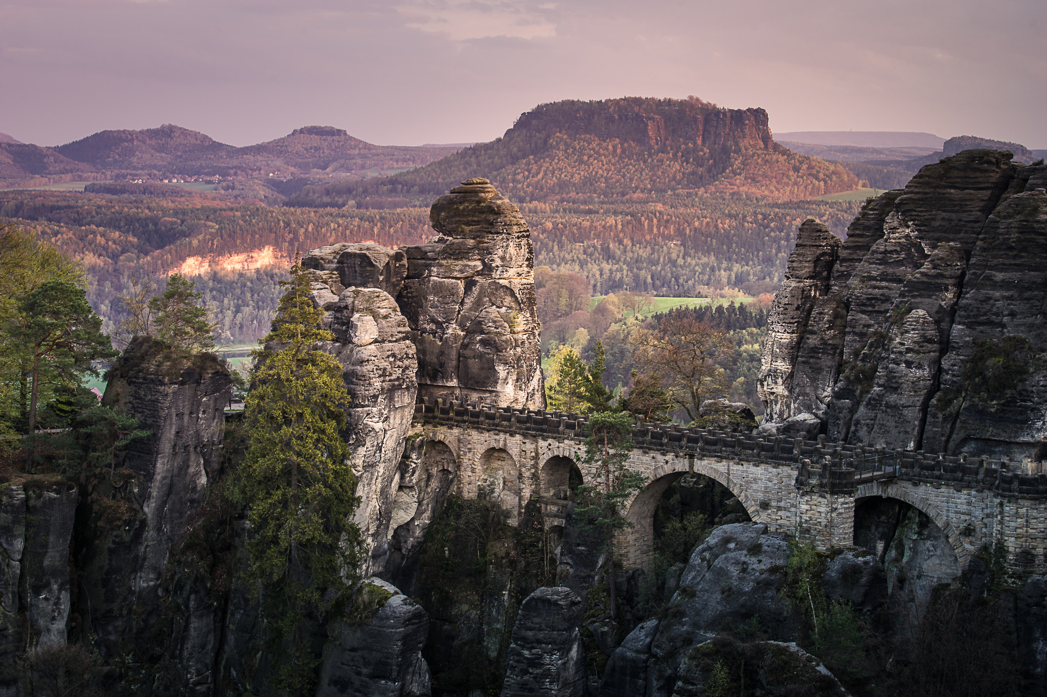 Sony a7 II + Canon EF 70-200mm F4L IS USM sample photo. -evening mood at the bastei- photography