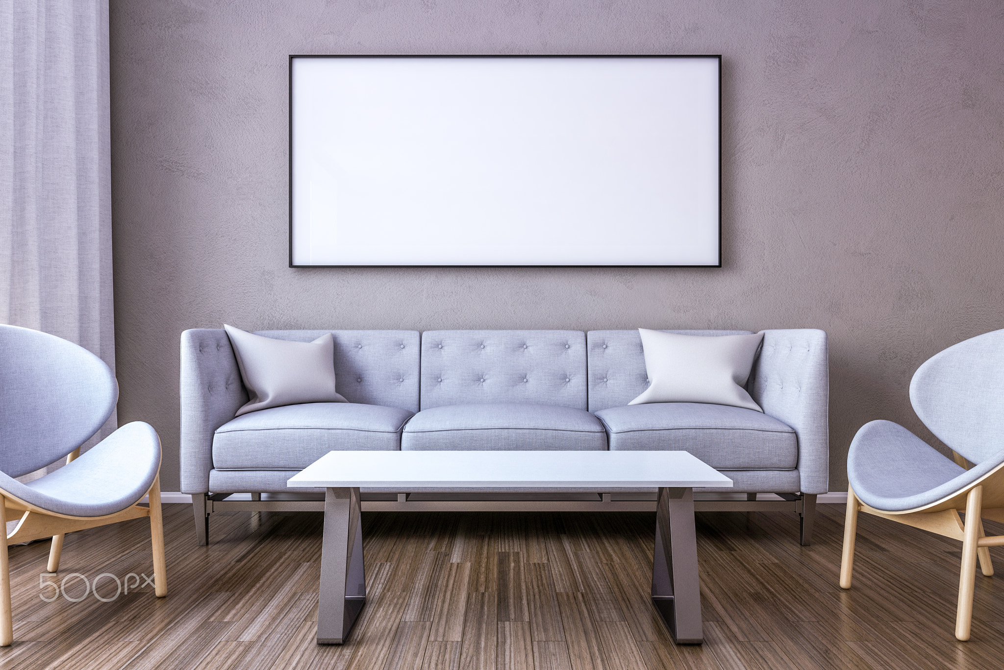 Blank picture frame background