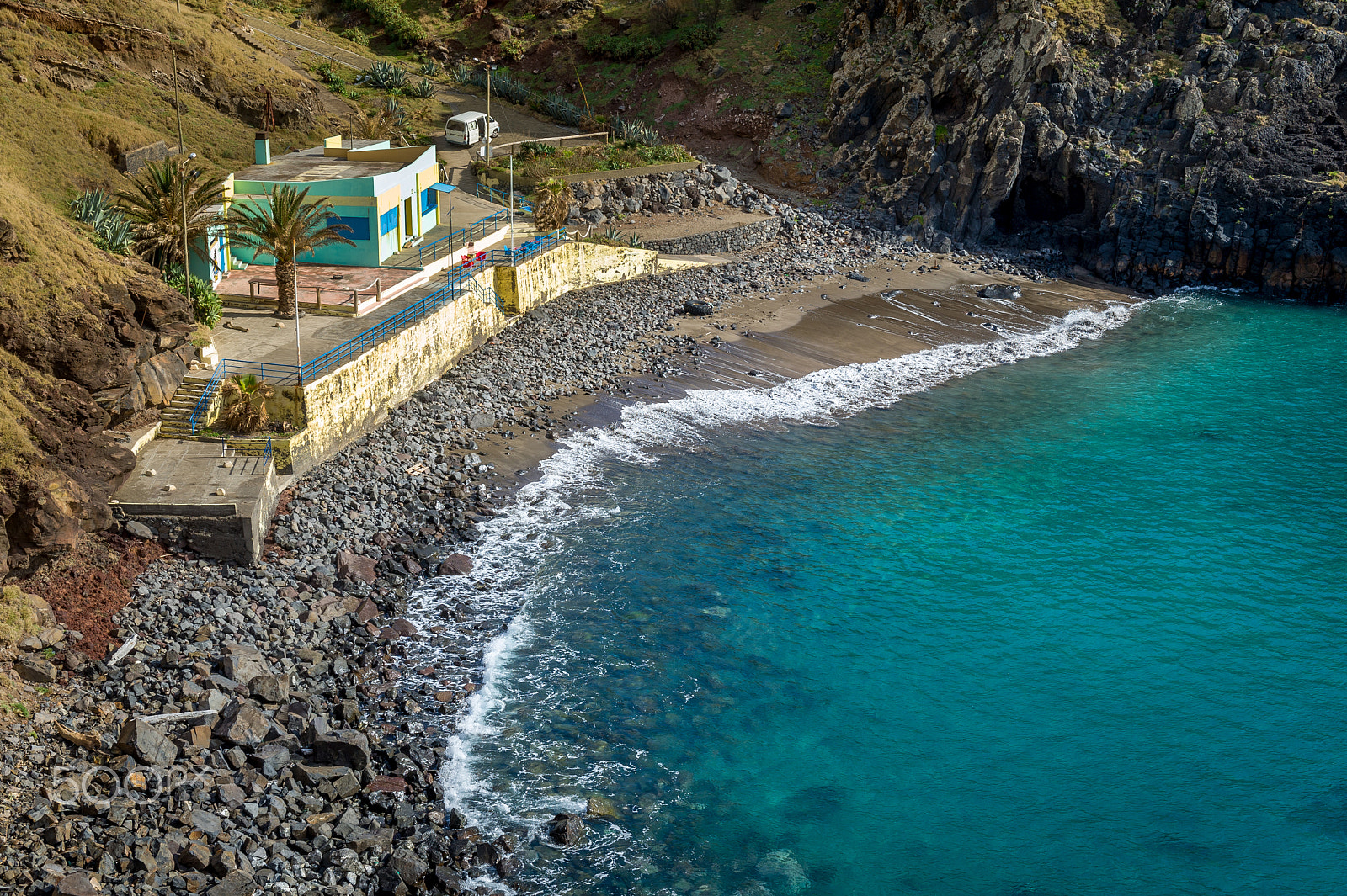 Nikon D3S sample photo. Black sand beach prainha. madeira island. photography