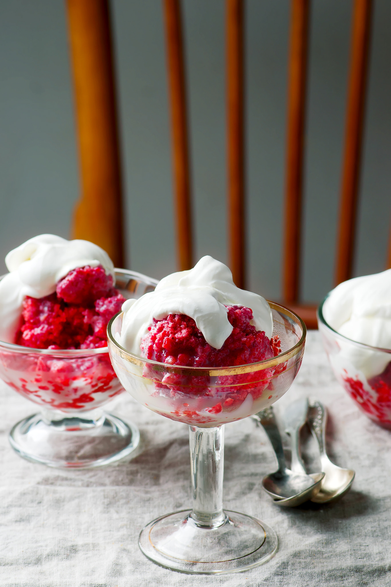 Nikon AF-S Micro-Nikkor 105mm F2.8G IF-ED VR sample photo. Strawberry ice with whipped cream photography
