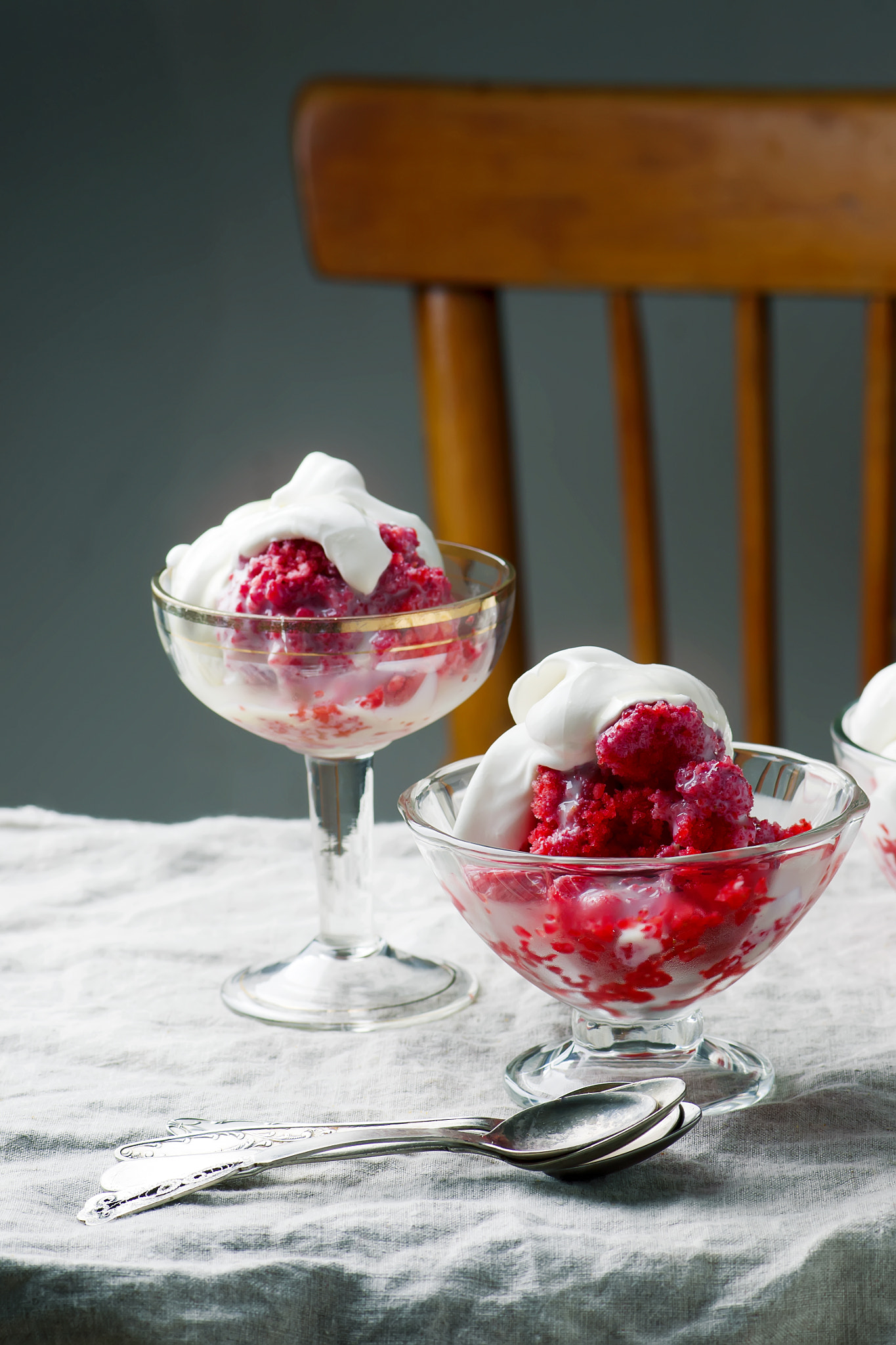 Nikon AF-S Micro-Nikkor 105mm F2.8G IF-ED VR sample photo. Strawberry ice with whipped cream photography