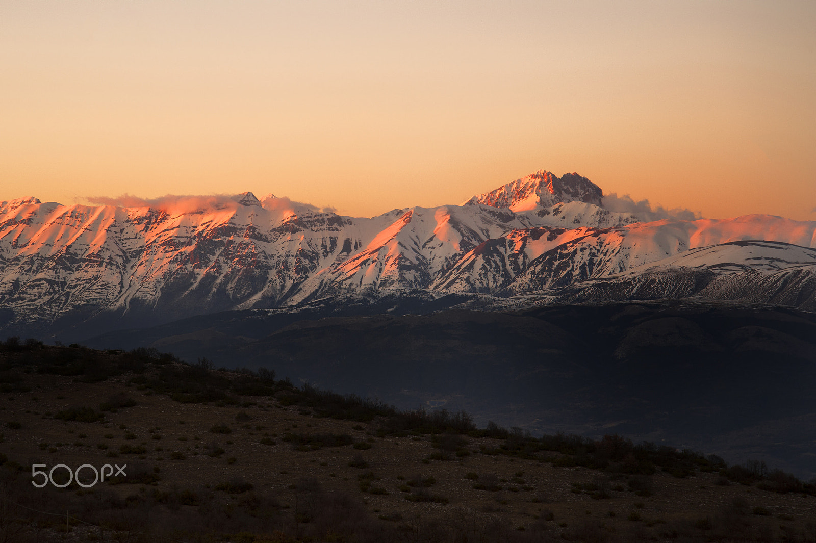 Nikon D700 sample photo. Gran sasso sunset photography