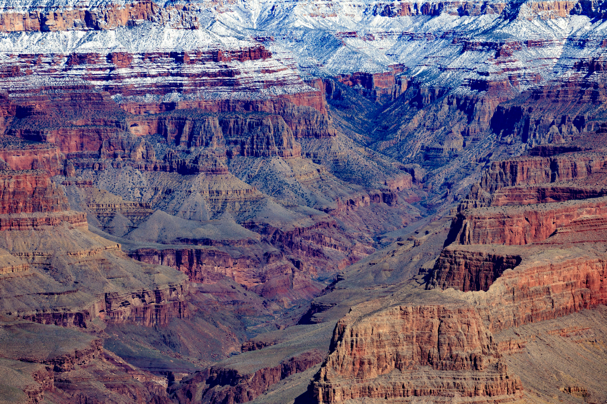 Canon EOS 750D (EOS Rebel T6i / EOS Kiss X8i) sample photo. Snow atop the grand canyon  photography