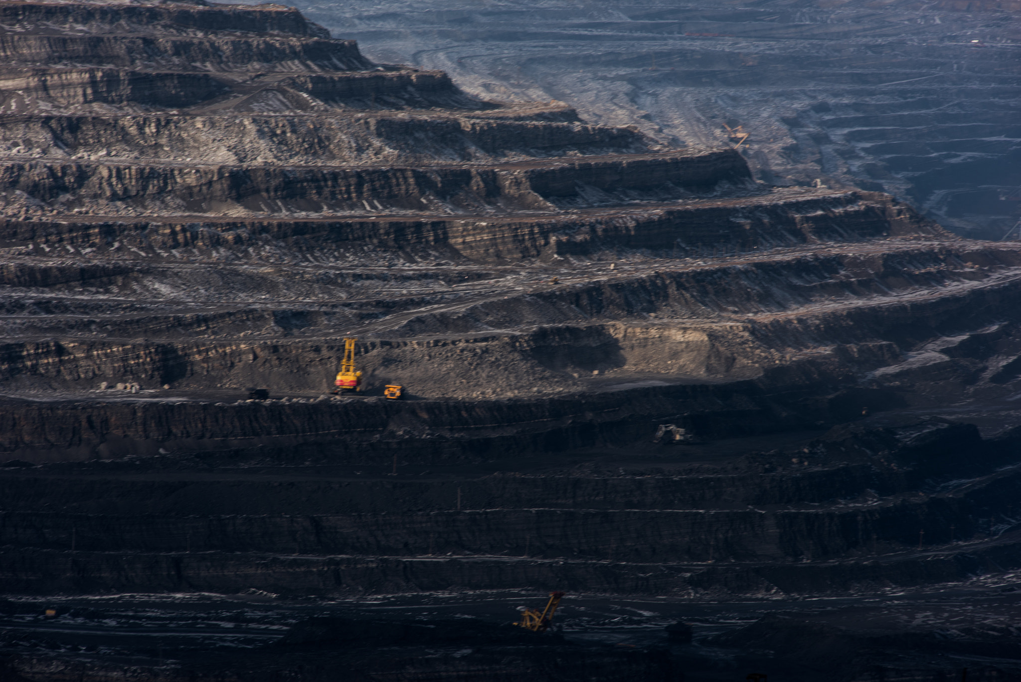 Nikon D810 + Nikon AF-Nikkor 80-200mm F2.8D ED sample photo. The largest coal mine in the world photography