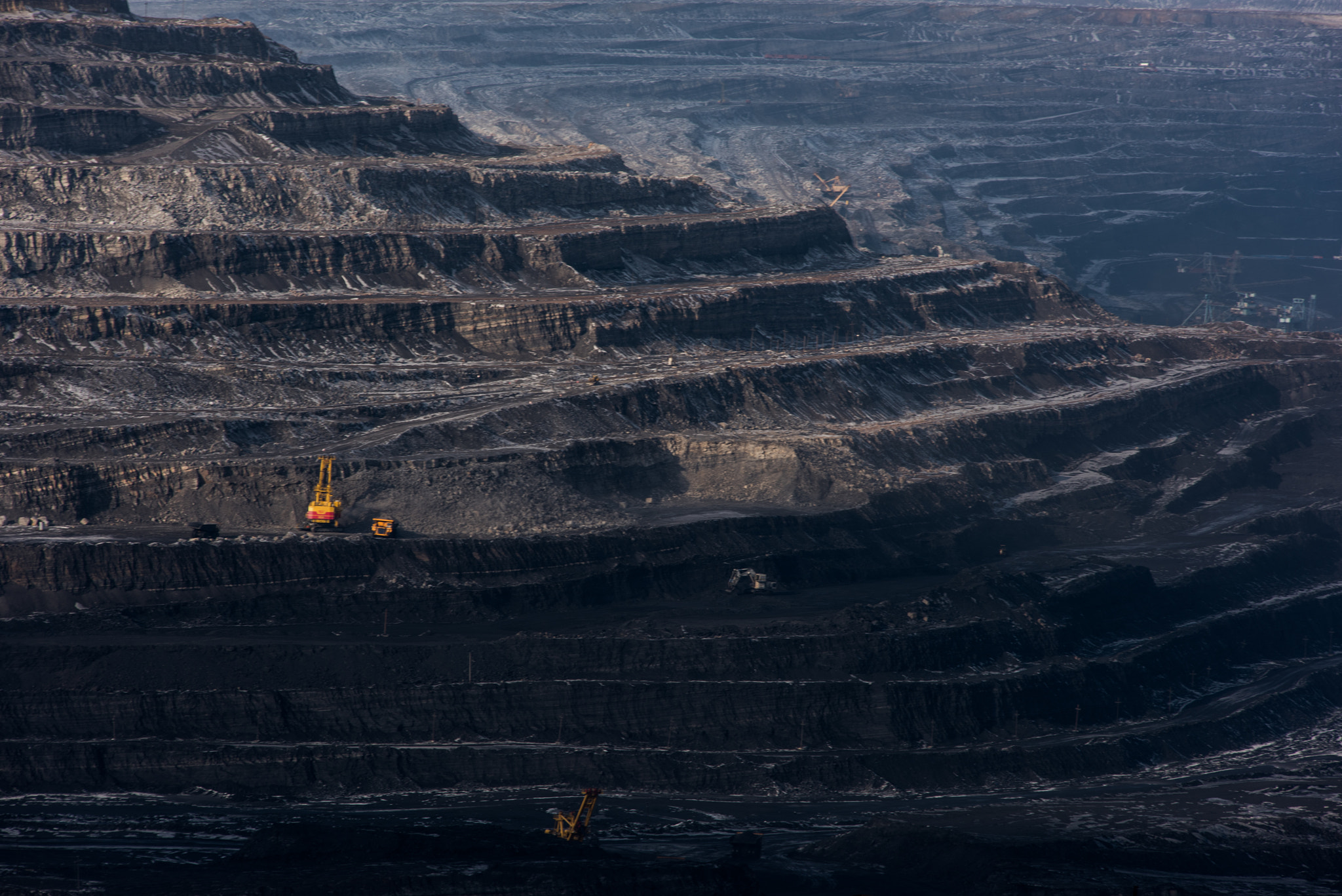 Nikon D810 + Nikon AF-Nikkor 80-200mm F2.8D ED sample photo. The largest coal mine in the world photography