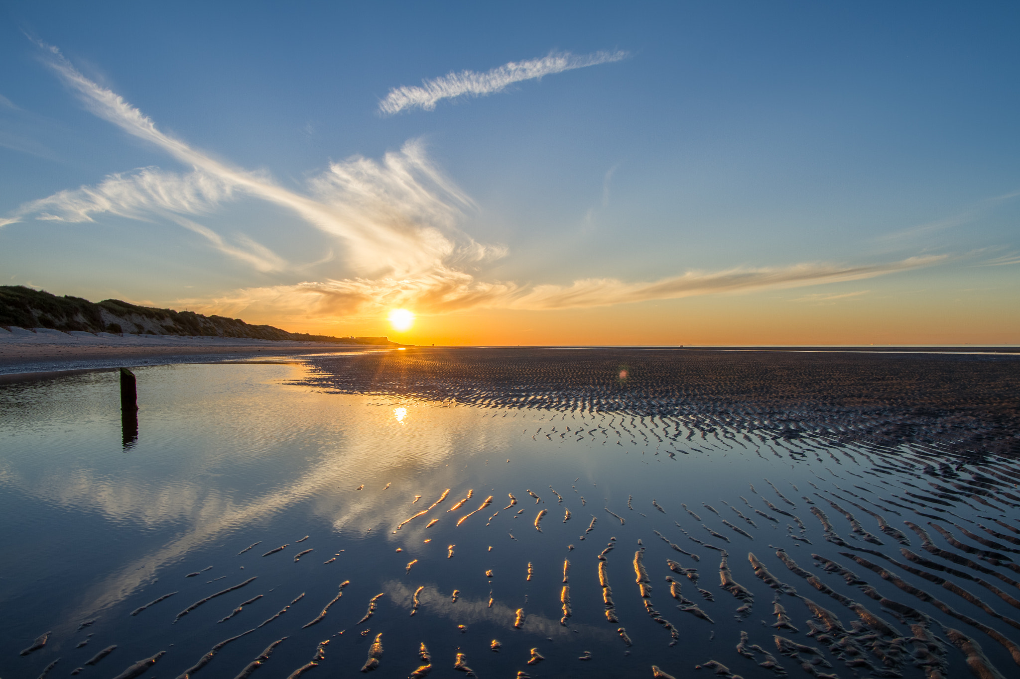 Canon EOS 7D + Canon EF 8-15mm F4L Fisheye USM sample photo. Sonnenuntergang im watt photography