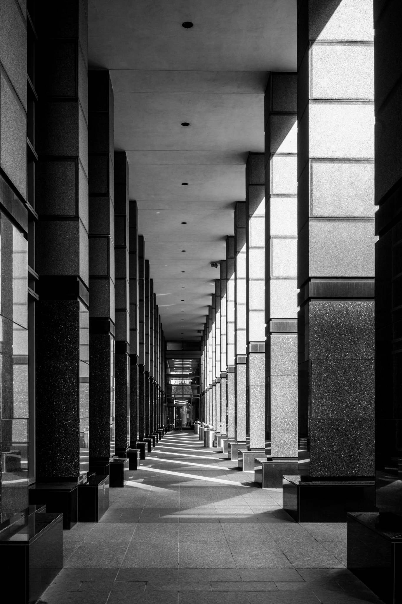 Sony a7R sample photo. Black and white hallway photography
