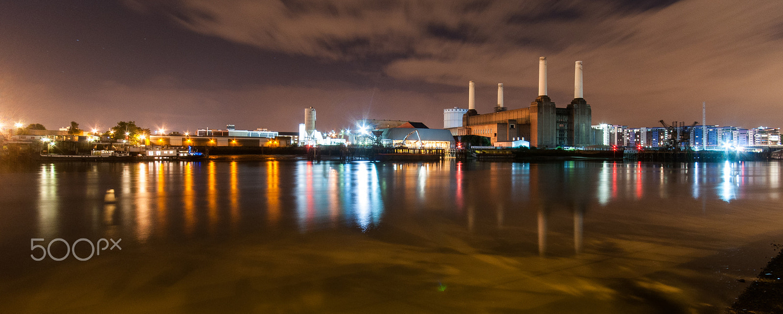Nikon D90 sample photo. #battersea power station at night photography