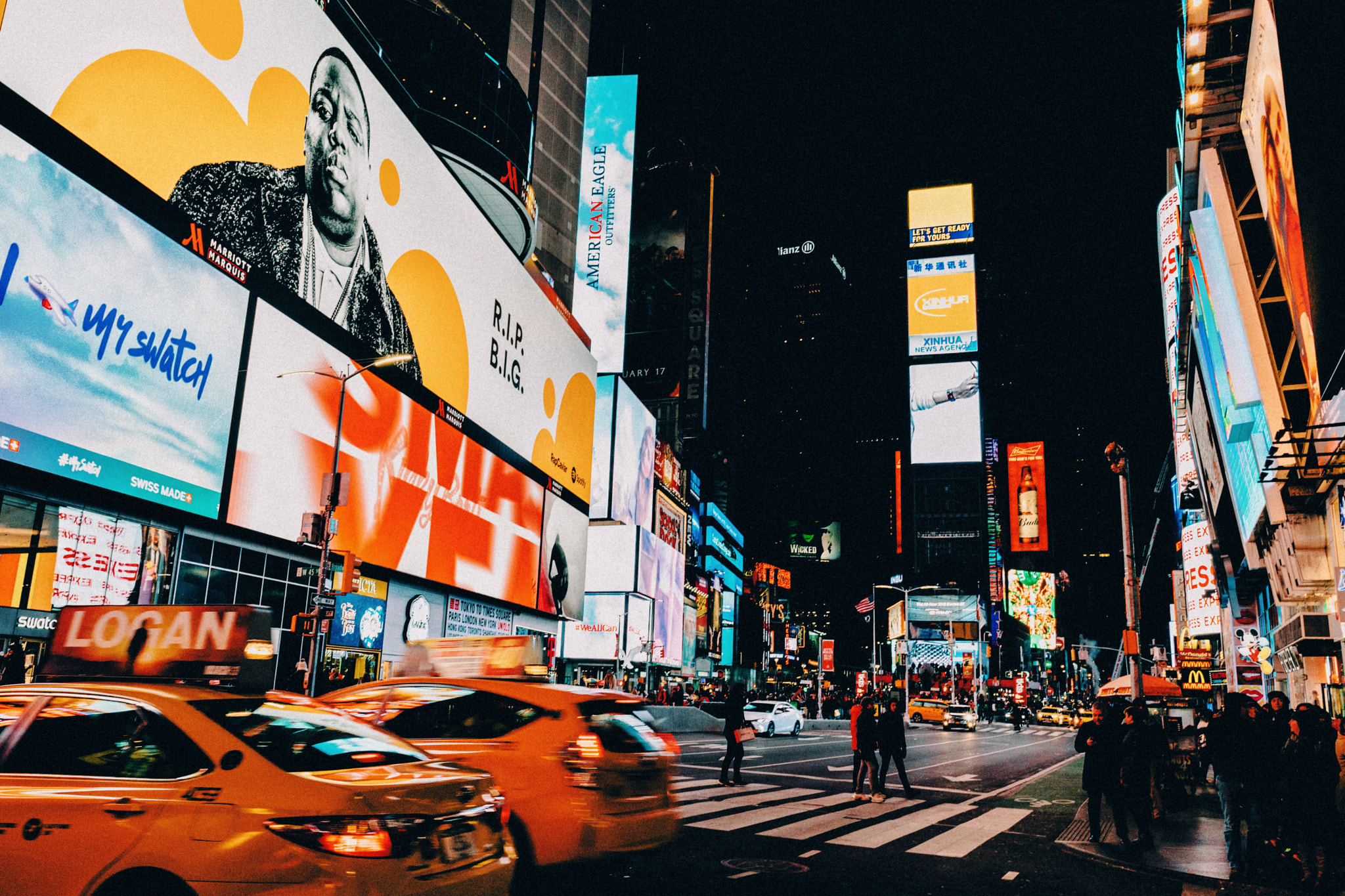 Sony a7 II sample photo. Time square@new york city photography