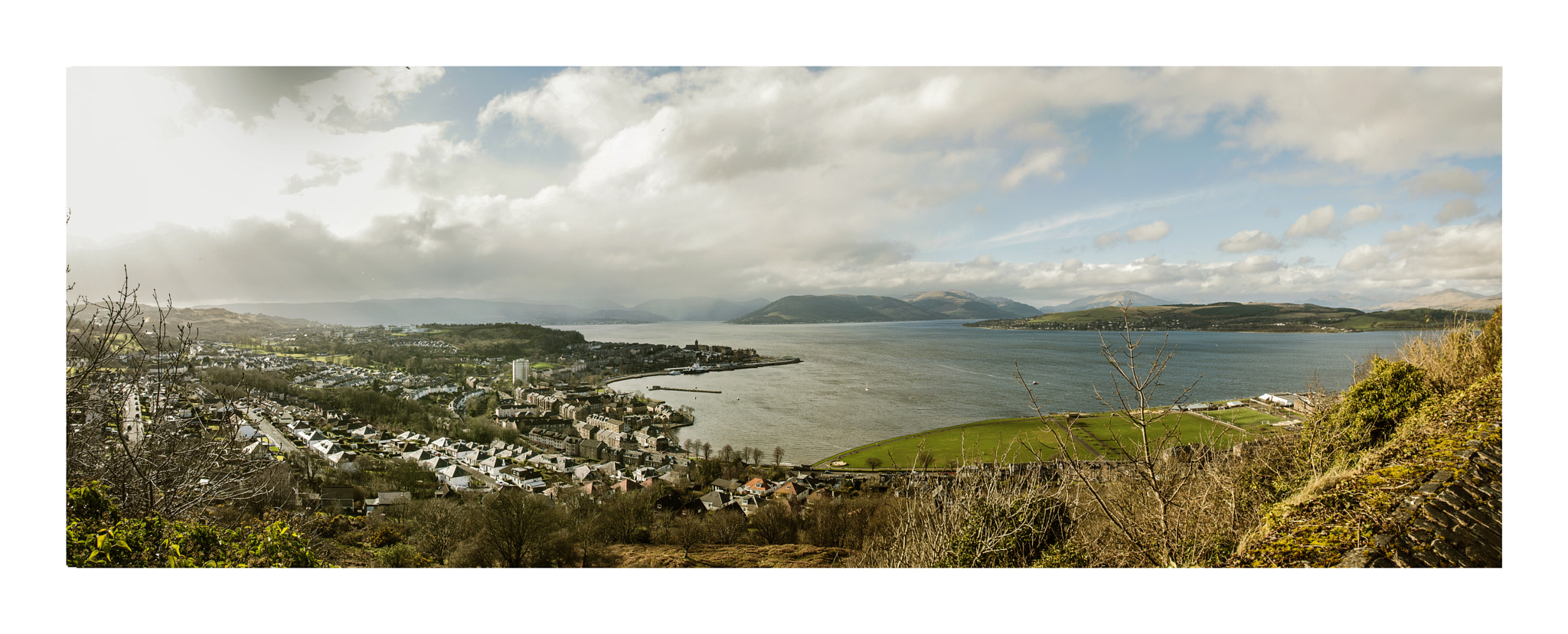 Nikon D3000 sample photo. Greenock panorama photography