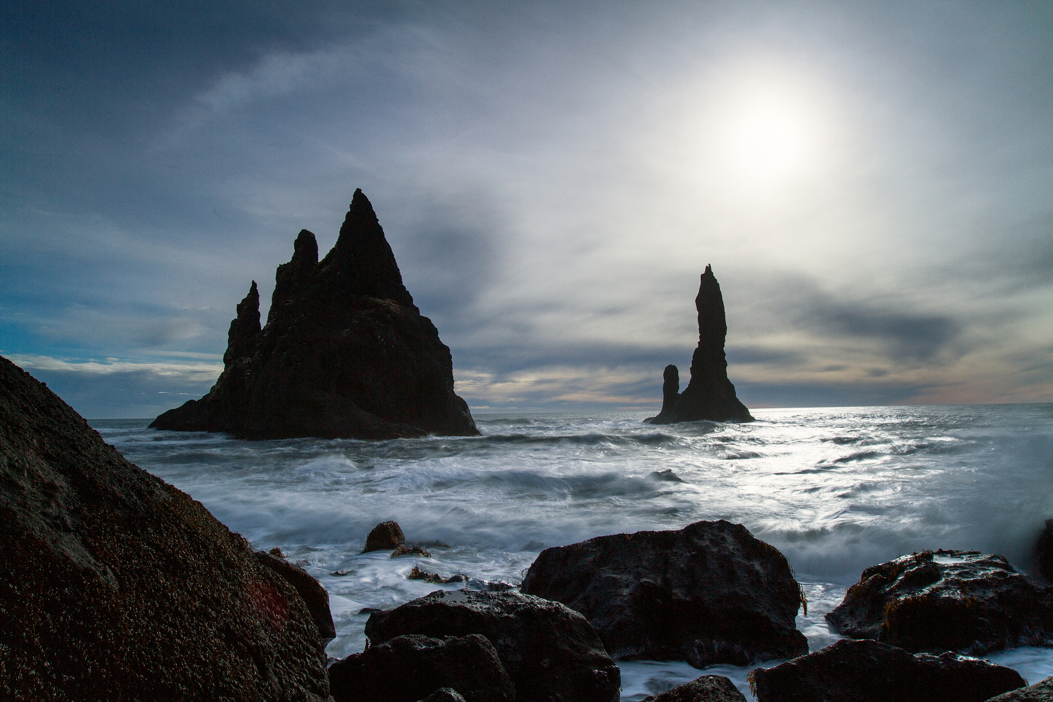 Canon EOS 7D sample photo. Reynisdrangar from east end of reynisfjara photography