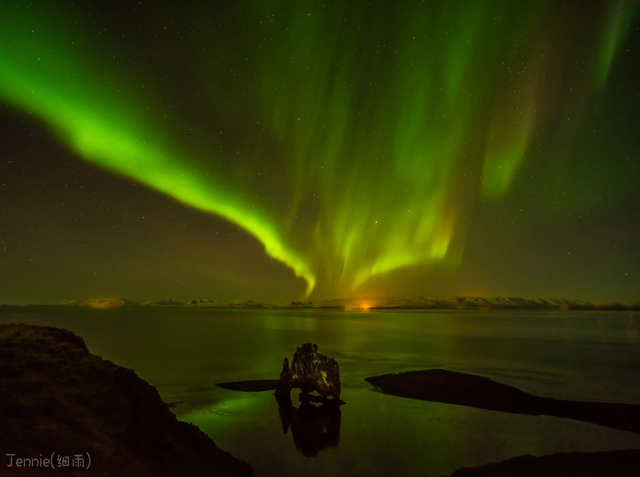 Sony a7 II sample photo. Northern lights iceland photography