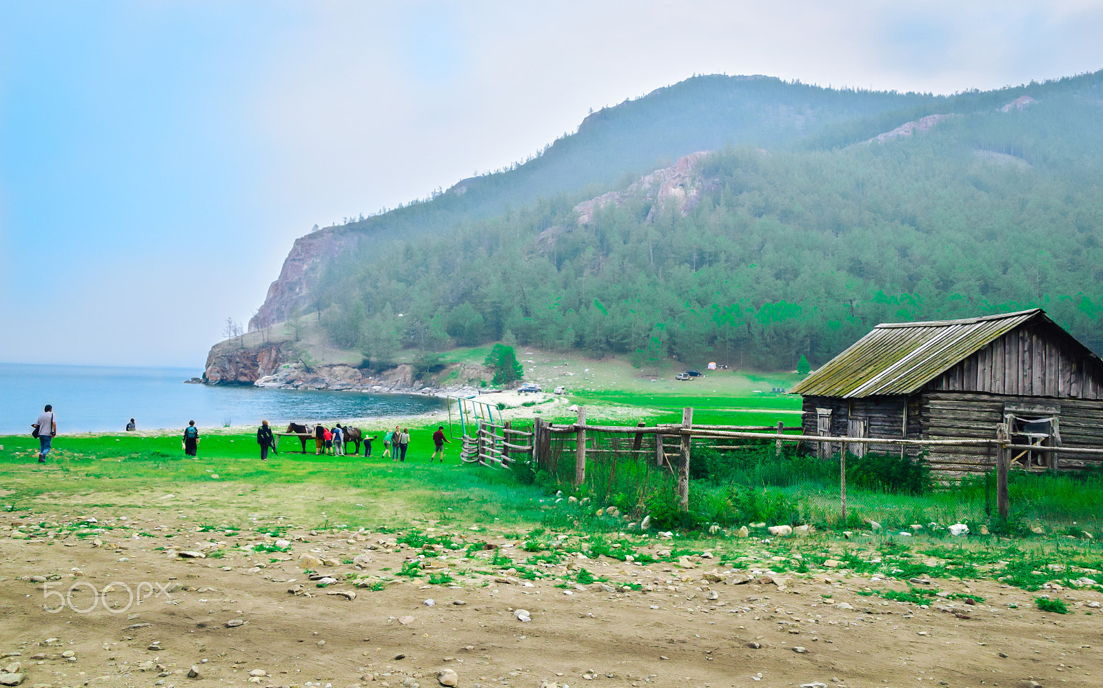 Nikon D5300 sample photo. Old house on the shore of a mountain lake photography