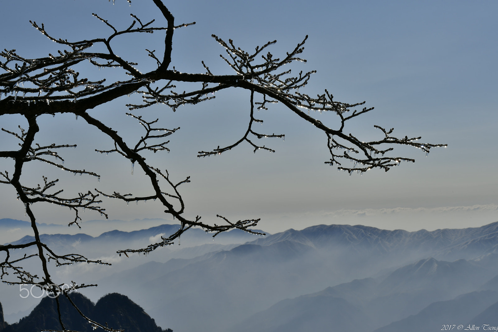 Nikon D5 sample photo. An icy world at the top of huangshan photography