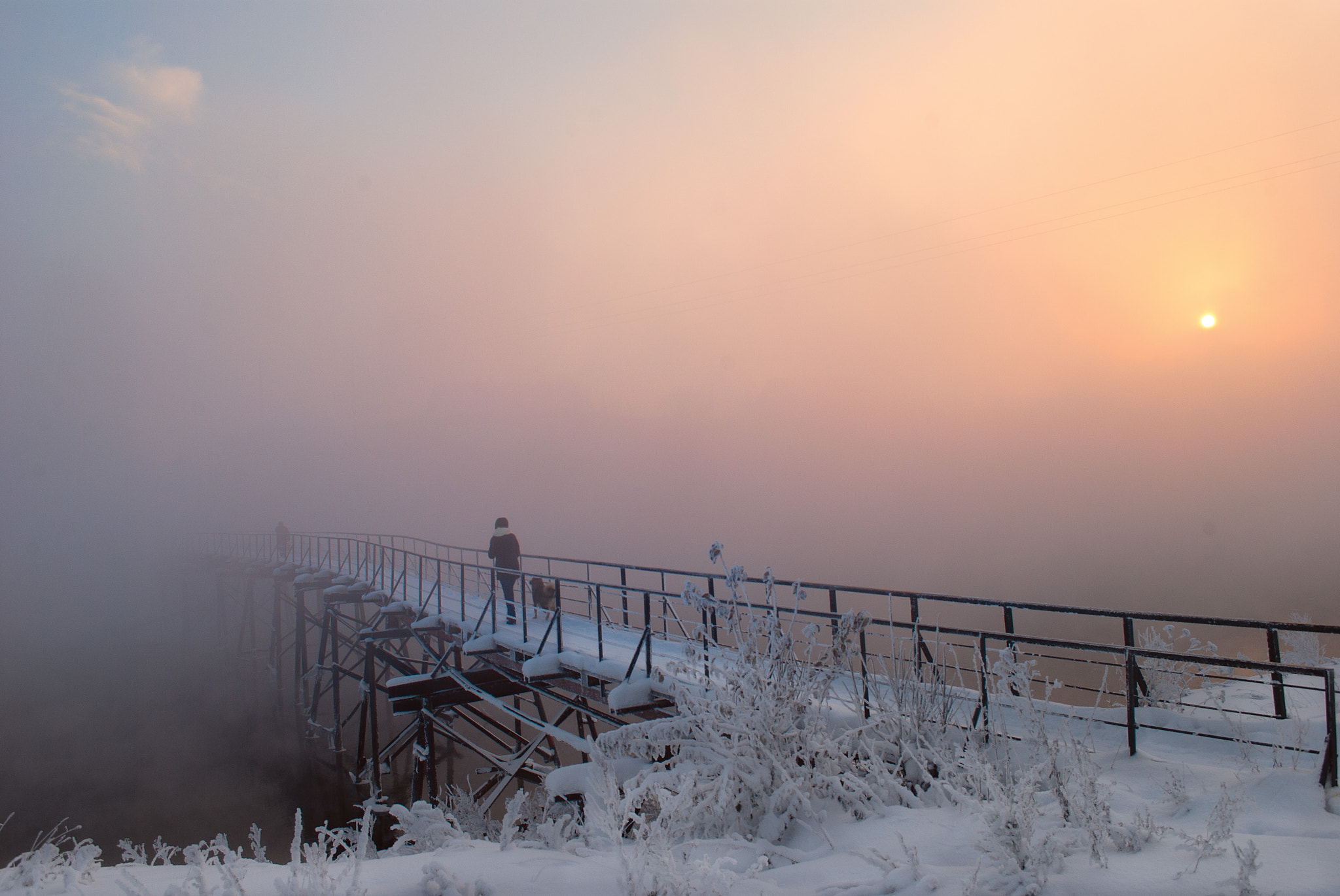 Nikon D80 sample photo. Уходящие в туман. photography