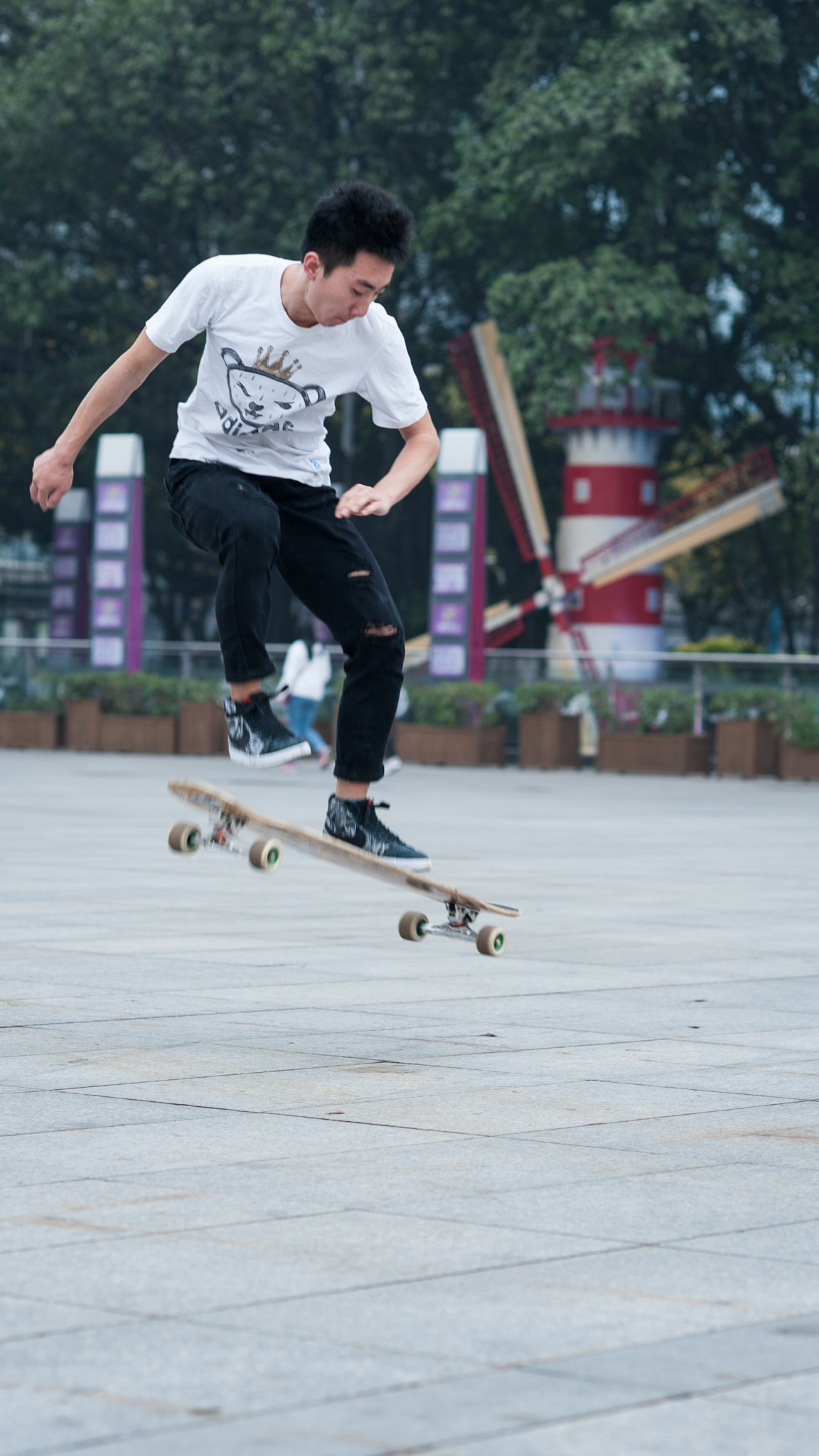 Nikon D700 sample photo. Longboard young people photography