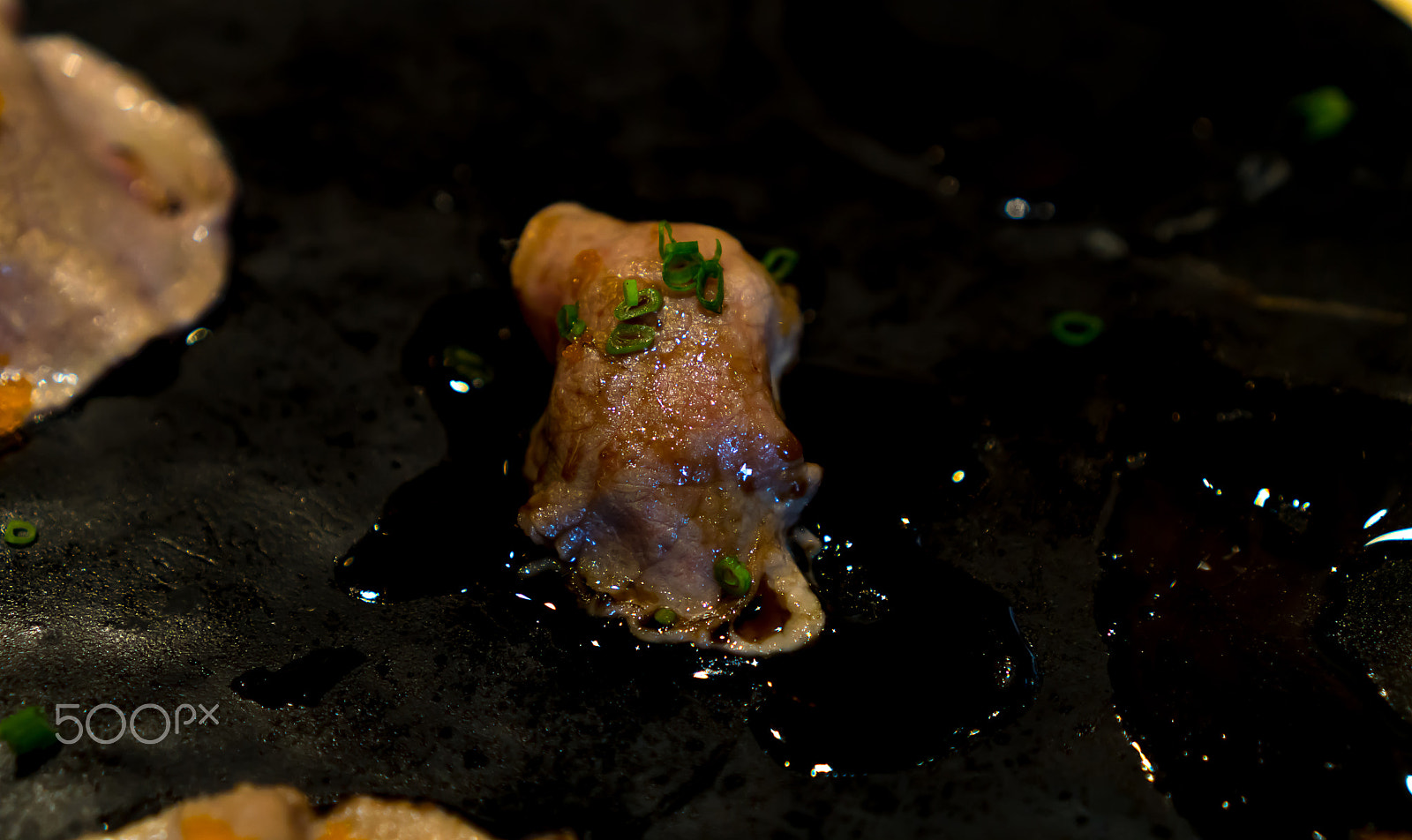 Sony E 35mm F1.8 OSS sample photo. Wagyu sushi photography