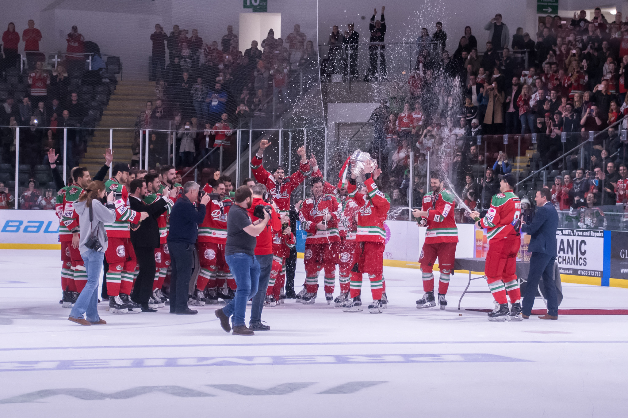 Nikon D500 sample photo. Cardiff devils - eihl champions 2017 photography