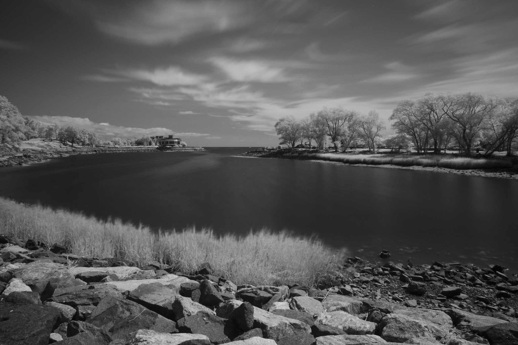 Nikon D5100 sample photo. Interplay of light and water in infrared photography