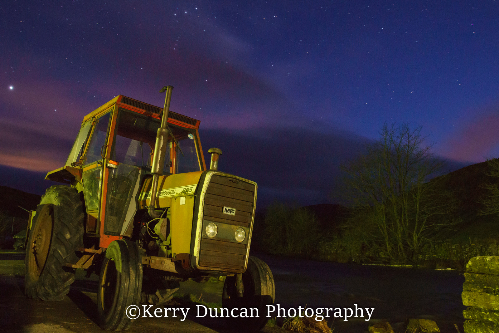 Sony ILCA-77M2 sample photo. Night tractor photography