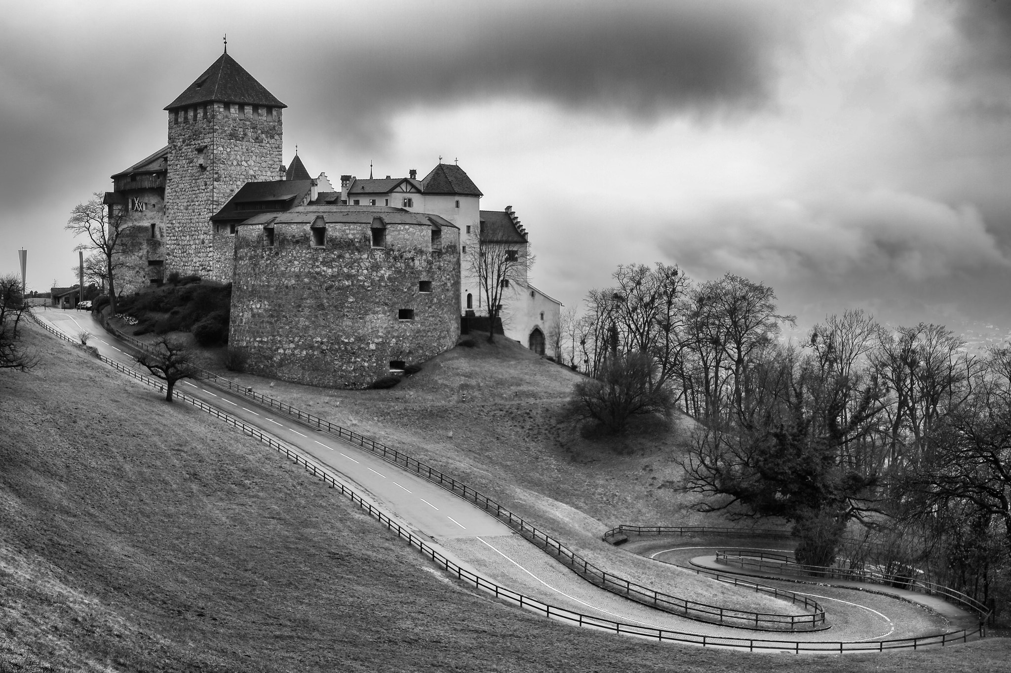 Nikon D4S + Nikon AF Nikkor 50mm F1.4D sample photo. Vaduz castle photography