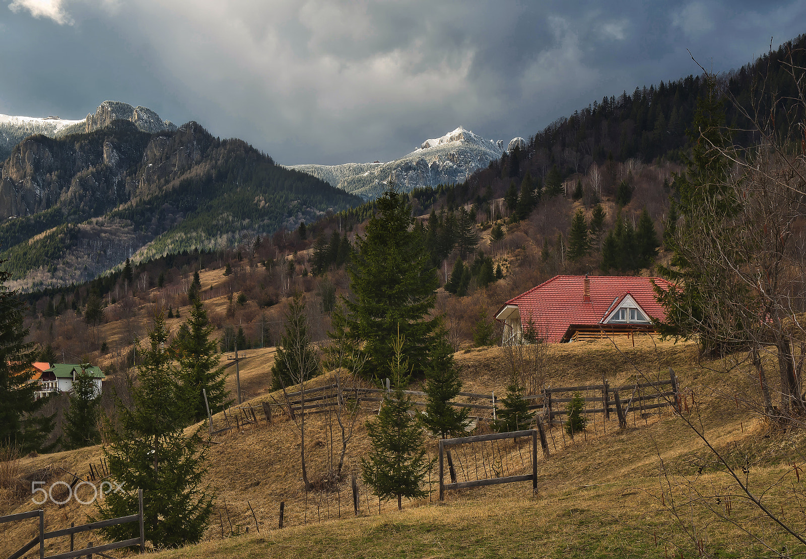 Pentax K-500 sample photo. Snow clouds over the mountain photography