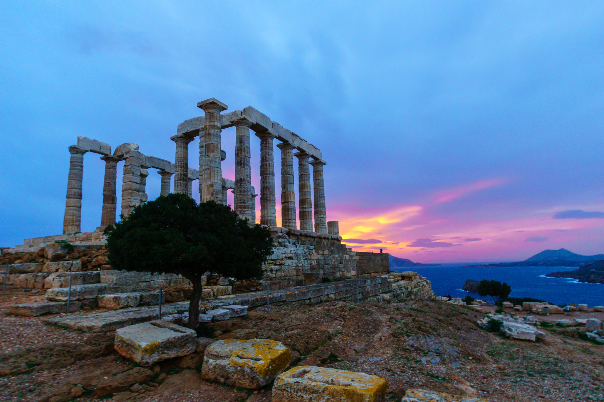 Sony ILCA-77M2 sample photo. Sunset @ cape sounio photography