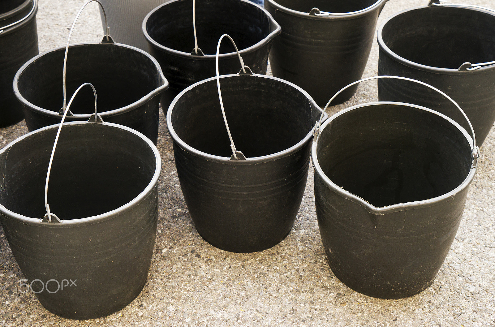 Sony a7 sample photo. The black buckets pails photography