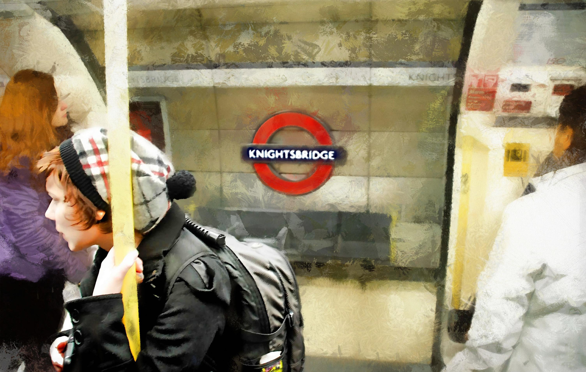 Nikon D40 sample photo. Girl on the tube /  chica en el metro photography